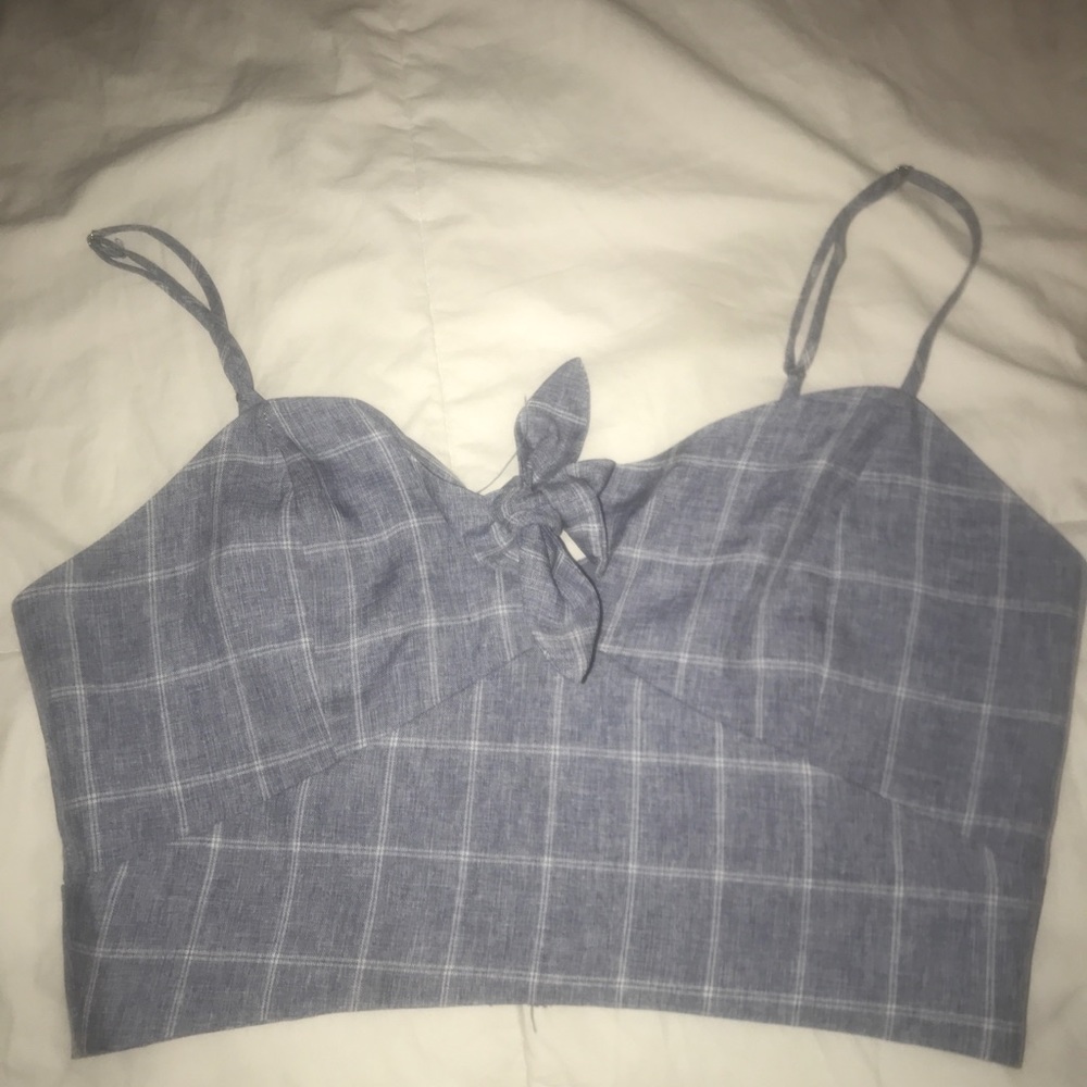 NWT plaid print crop top